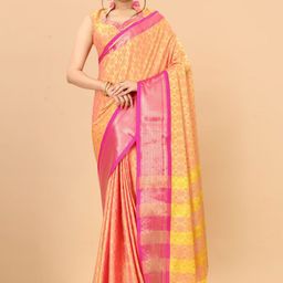 DIVASTRI Woven Design Zari Silk Cotton Ikat Saree-picture-12