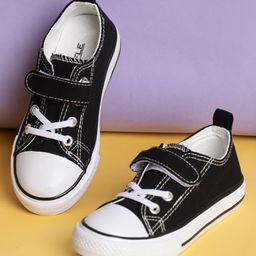TRUFFLE COLLECTION Colour Blocked Velcro Closure Sneakers - Black & White-picture-7