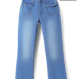 Pine Kids Woven Full Length Washed Denim Jeans - Light Blue-picture-14