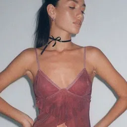 Outzidr Women V-Neck Crop Top-picture-33