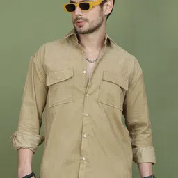 The Roadster Lifestyle Co. Men Classic Relaxed Fit Textured Spread Collar Casual Shirt-image-24
