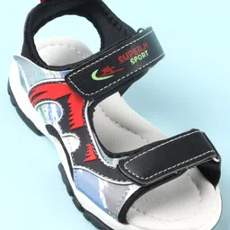 Cute Walk by Babyhug Slip On Sandals with Velcro Closure - Black image 3