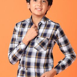V-Mart Boys Checked Shirt with Trousers-picture-29