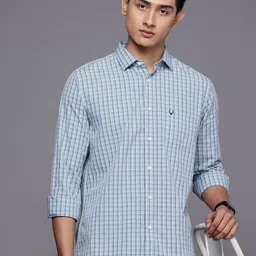 Allen Solly Pure Cotton Classic Fit Checked Casual Shirt-picture-17