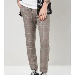 Forever 21 Grey Regular Fit Checks Trackpants-picture-29
