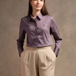U.S. Polo Assn. Purple Regular Fit Shirt image 1