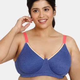 Zivame Blue Full Coverage Double Layered Minimizer Bra image 1