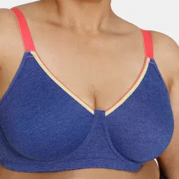 Zivame Blue Full Coverage Double Layered Minimizer Bra image 4