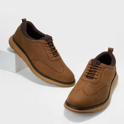 Urban Ranger by pantaloons Men Perforations PU Brogues-picture-17