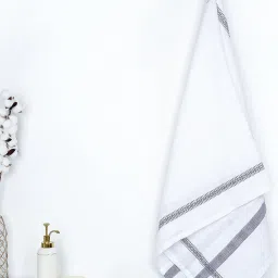 Thirsty Towel Grey Cotton Stripes Bath Towel image 1