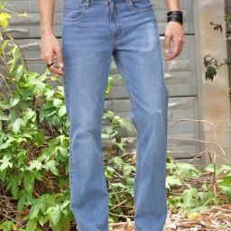 Thomas Scott Light Indigo Blue Slim Fit Heavily Washed Jeans-picture-45