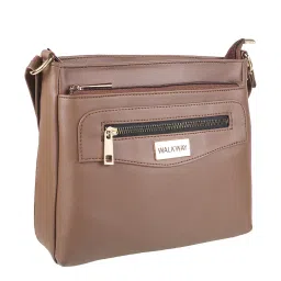 Walkway Synthetic Solid Meduim Sling Handbag image 4