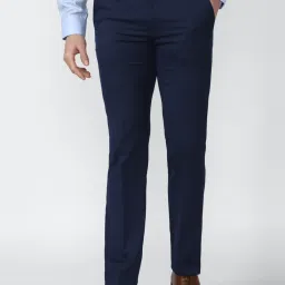 Van Heusen Navy Slim Fit Trousers image 1