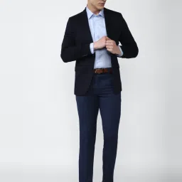 Van Heusen Navy Slim Fit Trousers image 5
