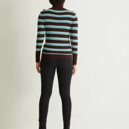 Cover Story Brown & Blue Striped Pullover image 2