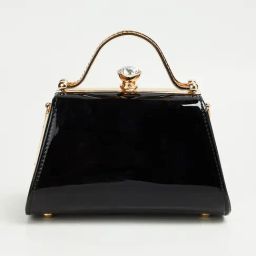 Code by Lifestyle Black Embellished Handbag-picture-36
