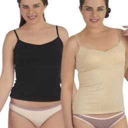 Soie Multicolor Cotton Camisole (Pack Of 2)-picture-23