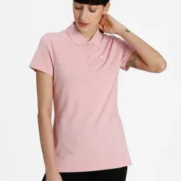 Puma Essentials Pink Polo Neck Polo T-Shirt-image-14