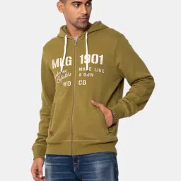 Royal Enfield Olive Full Sleeves Hooded Sweatshirt-picture-21