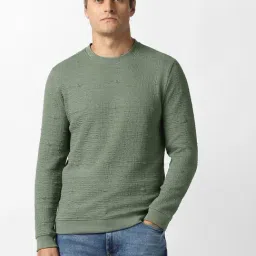 Van Heusen Green Cotton Regular Fit Sweatshirt-picture-28
