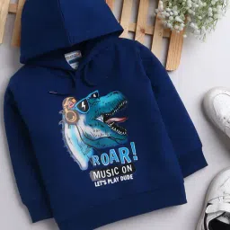 Bumzee Kids Navy Printed Full Sleeves Sweatshirt-image-8