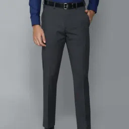 Louis Philippe Gods & Kings Grey Regular Fit Checks Trousers-picture-42