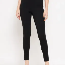MADAME Black Mid Rise Jeggings-image-7