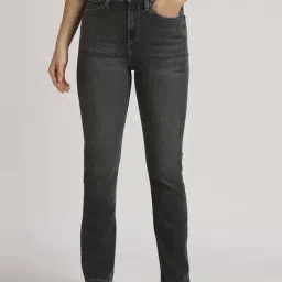 Pepe High Rise Jeans Grey Cotton High Rise Jeans-image-2
