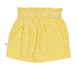 H by Hamleys Infants Girls Yellow Checks Shorts image 2