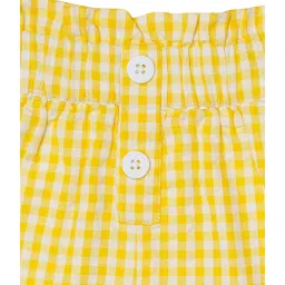 H by Hamleys Infants Girls Yellow Checks Shorts image 3