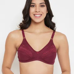 Clovia Maroon Non Wired Non Padded Full Coverage Bra image 1