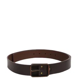 Van Heusen Brown Leather Waist Belt For Men image 1