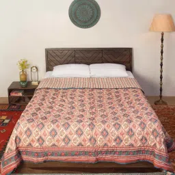 Fabindia Home Gulzar Multicolor Cotton 118 TC 163 GSM Printed Double Quilt image 1