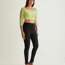 Cover Story Green Crop Top image 4