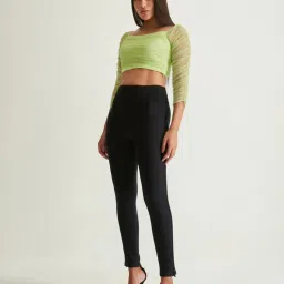 Cover Story Green Crop Top image 3