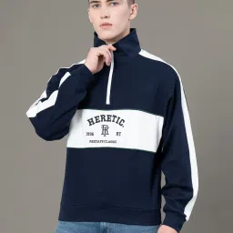 Red Tape Navy Baggy Fit Colour Block Sweatshirt image 1