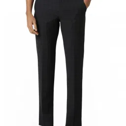 Van Heusen Grey Slim Fit Checks Trousers image 1