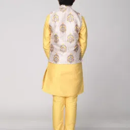 Lilpicks Kids Yellow Printed Full Sleeves Kurta Set image 2