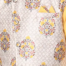 Lilpicks Kids Yellow Printed Full Sleeves Kurta Set image 4