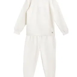 Cherry Crumble By Nitt Hyman Kids Cream Applique Sweatshirt with Joggers image 2