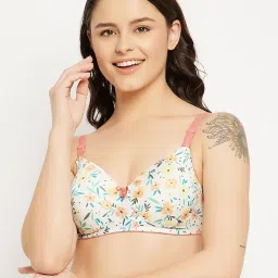 Clovia White Non Wired Padded T-Shirt Bra image 1