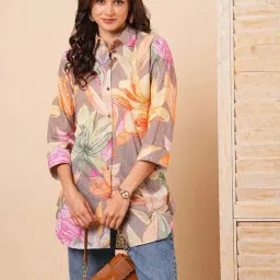 Fashor Multicolored Cotton Printed A Line Short Kurti image 5