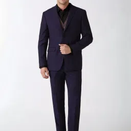 Peter England Navy Slim Fit Three Piece Suit image 1