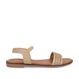 Rocia by Regal Women's Beige Sling Back Sandals image 2