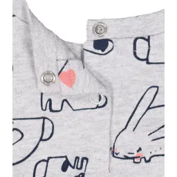 Mothercare Kids Cloud Pink & Grey Cotton Regular Fit Full Sleeves Sweatshirt image 3