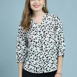 Winza Designer White Printed Top image 1