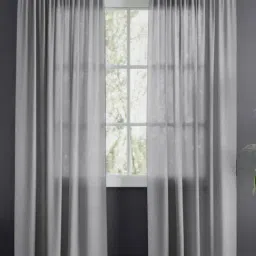 Haus & Kinder Blue Polyester Abstract Ocean Ripple Rode Pocket 7 ft Door Curtain Set of 2-picture-35