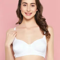 Clovia White Non Wired Non Padded Demi Cup Bra image 1