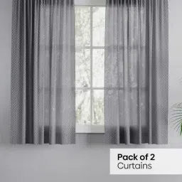 Haus & Kinder Blue Polyester Abstract Ocean Ripple Rode Pocket 5 ft Window Curtain - Set of 2 image 3