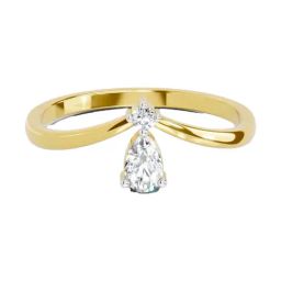 Sparkles Lab Grown Diamond 14k (585) Yellow Gold Ring for Women-picture-30